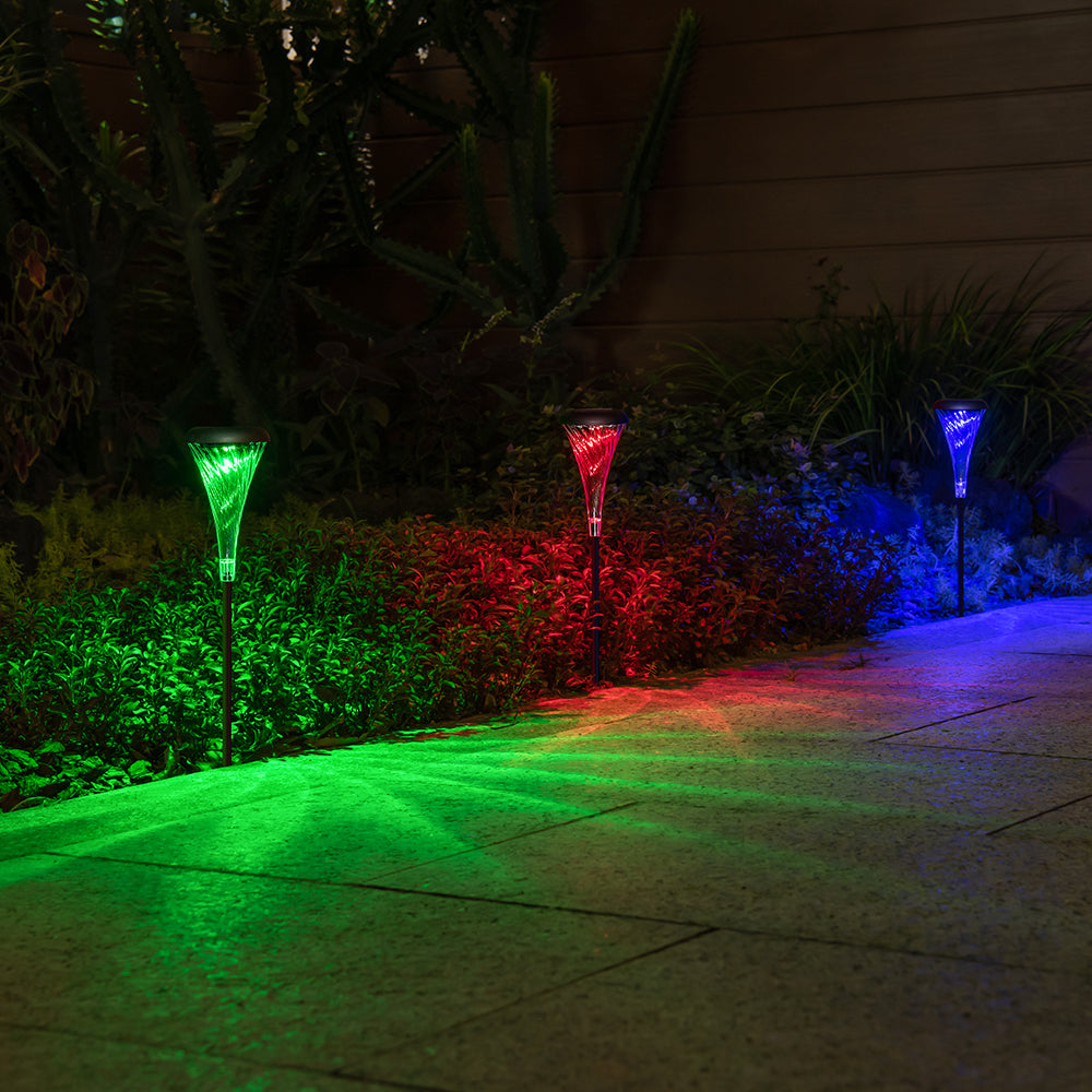 Solar Horn Light Decorative Floor Lamp Villa Garden Lawn Waterproof Courtyard Lawn Lamp 2Pieces