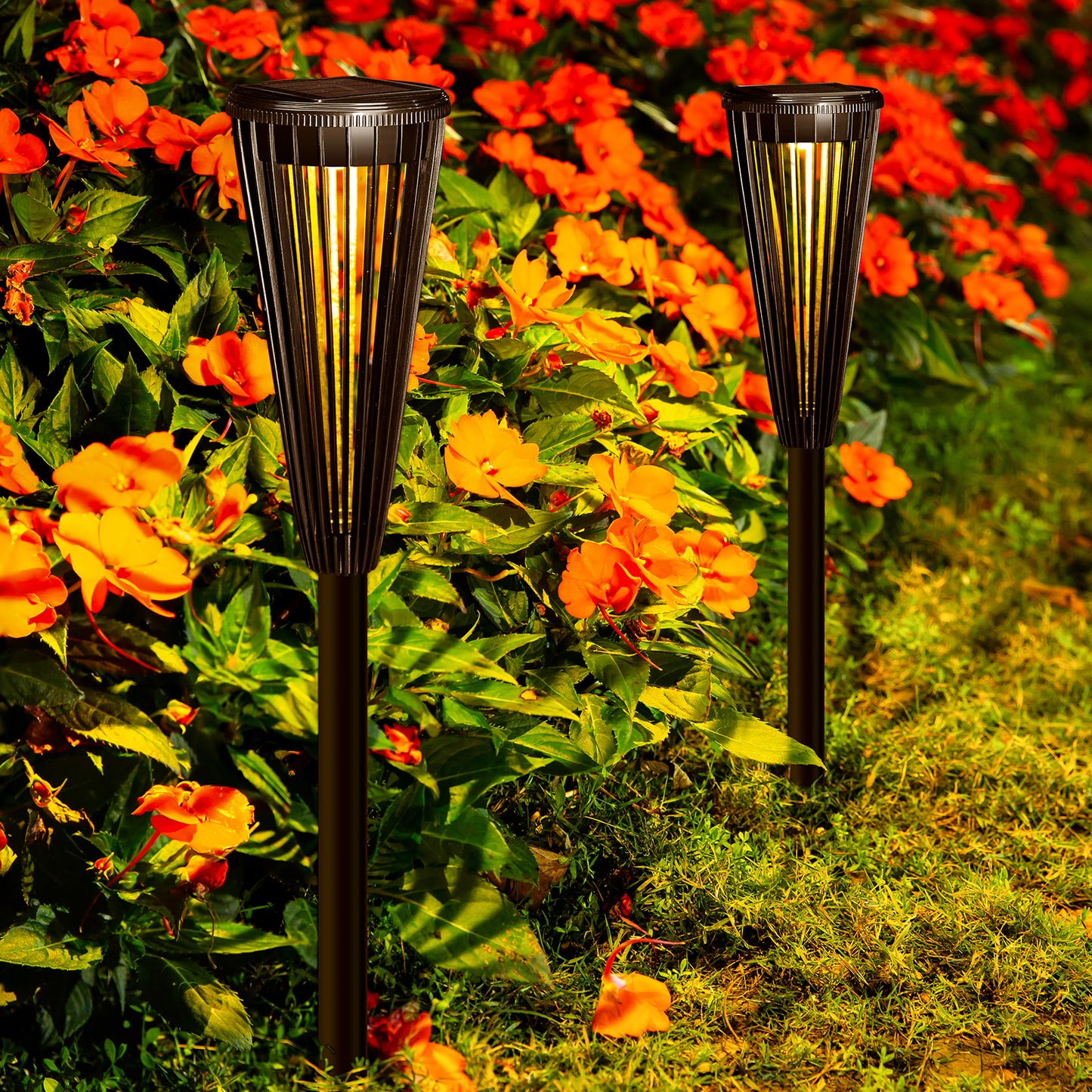 Solaire Parapluie Pelouse Lampadaire Extérieur Cour Lumière Villa Jardin Paysage Décoration Sol Insertion Pelouse LED Paysage Lumière 6 Pièces