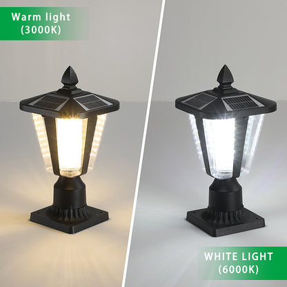 Solar Column Headlights With Dimmable LED
