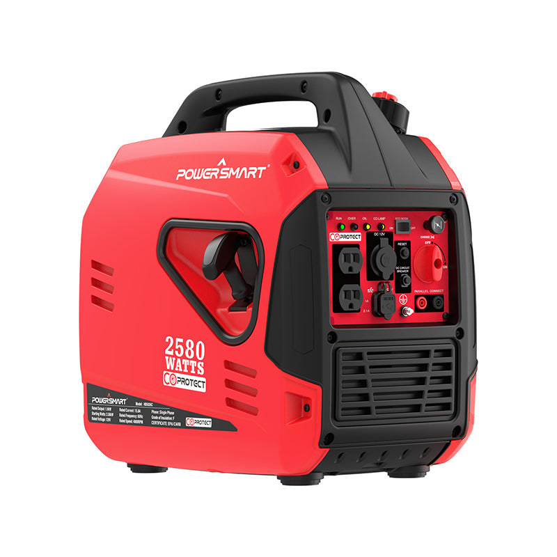 PowerSmart 2580-Watt Portable Inverter Generator with Recoil Start and Quiet Technology,Gas Powered, Ultra-Light Small Generator for Camping Home Use Outdoor, CARB Compliant
