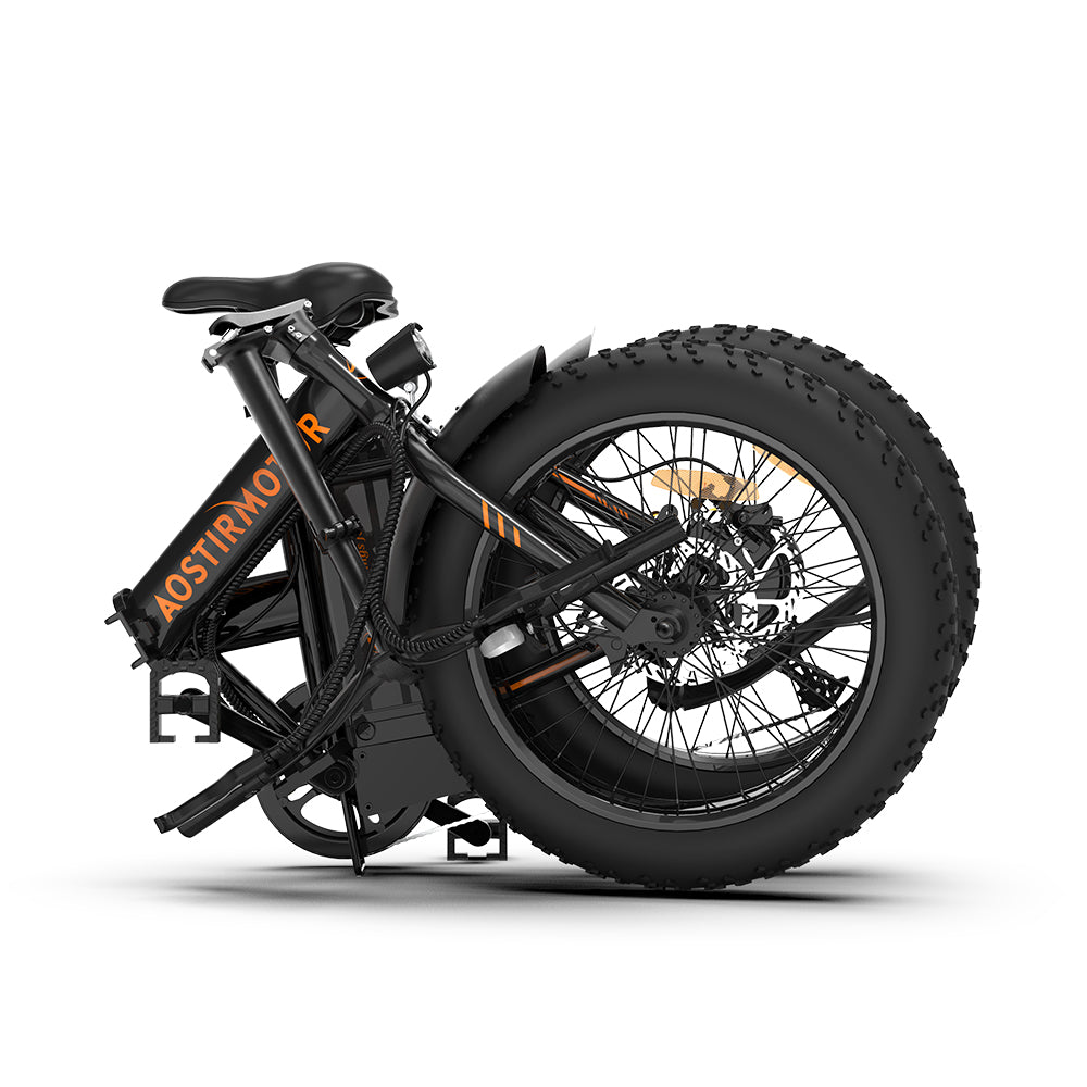 500W Foldable AOSTIRMOTOR A20 E-Bike, 36V Battery, 20" Fat Tires, Shimano 7-Speed