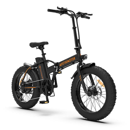 500W Foldable AOSTIRMOTOR A20 E-Bike, 36V Battery, 20" Fat Tires, Shimano 7-Speed