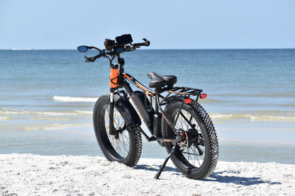 750W AOSTIRMOTOR S07-B Electric Bike, 48V Battery, 26" Fat Tires, Shimano 7-Speed