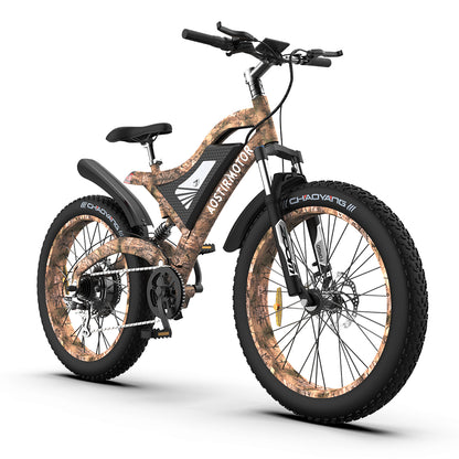 1500W AOSTIRMOTOR S18 Electric Bike, 48V Battery, 26" Fat Tires, Shimano 7-Speed