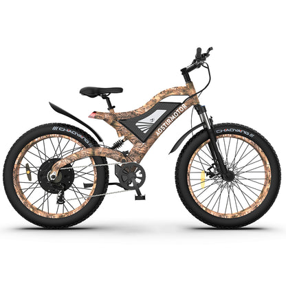 1500W AOSTIRMOTOR S18 Electric Bike, 48V Battery, 26" Fat Tires, Shimano 7-Speed