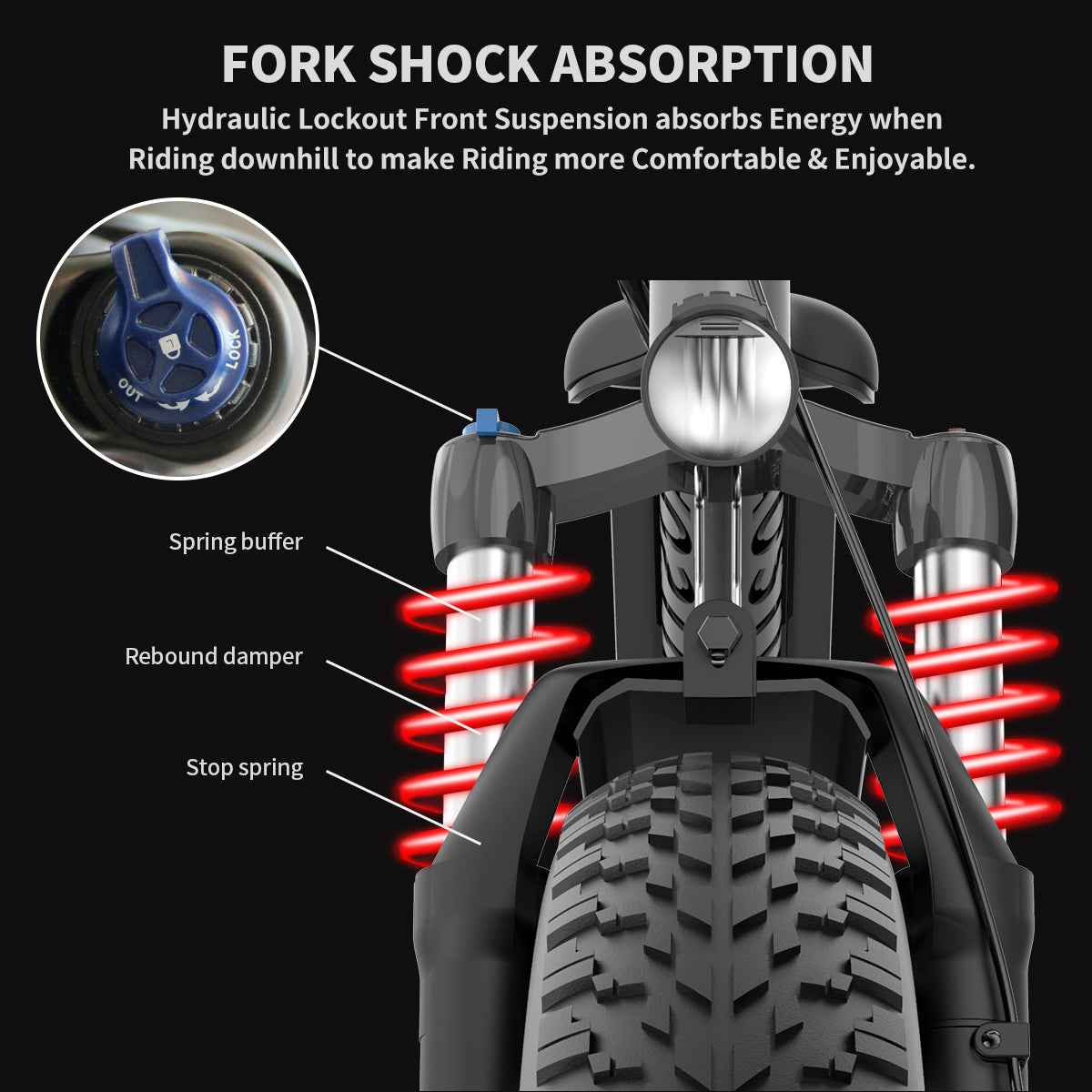 750W AOSTIRMOTOR S18 Electric Bike, 48V Battery, 26" Tires, Shimano 7-Speed