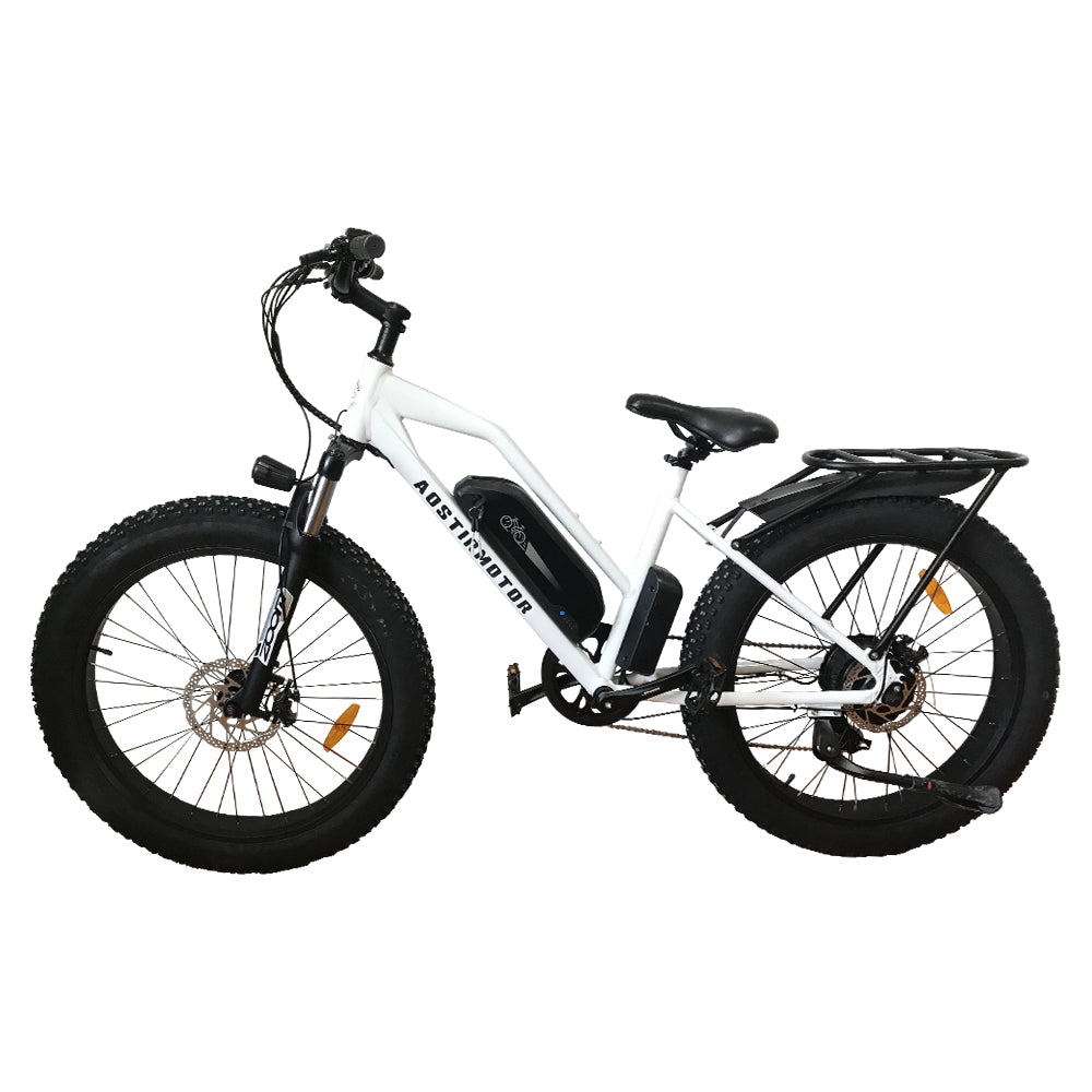 750W AOSTIRMOTOR S07-G Electric Bike, 48V Battery, 26" Fat Tires, Shimano 7-Speed