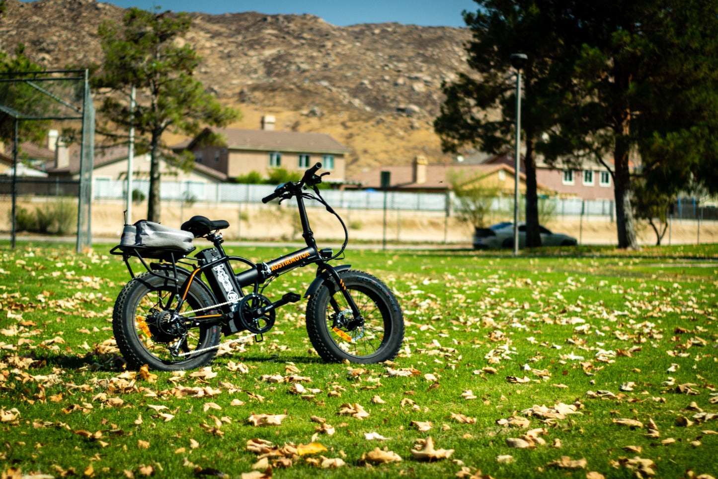 500W Foldable AOSTIRMOTOR A20 E-Bike, 36V Battery, 20" Fat Tires, Shimano 7-Speed