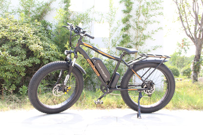 750W AOSTIRMOTOR S07-B Electric Bike, 48V Battery, 26" Fat Tires, Shimano 7-Speed