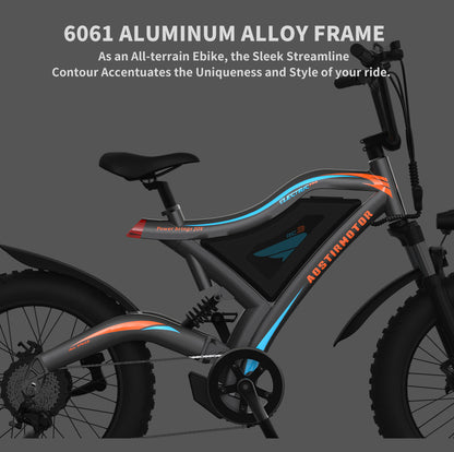 500W Electric Fat Tire Bike, 48V Battery, 20x4 Tires, SW-LCD Display