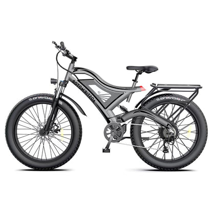 750W AOSTIRMOTOR S18 Electric Bike, 48V Battery, 26" Tires, Shimano 7-Speed