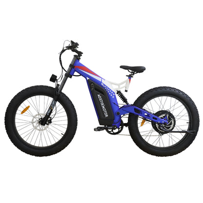 1500W Electric Mountain Bike for Off-Road, 26" Fat Tire, Shimano 7-Speed