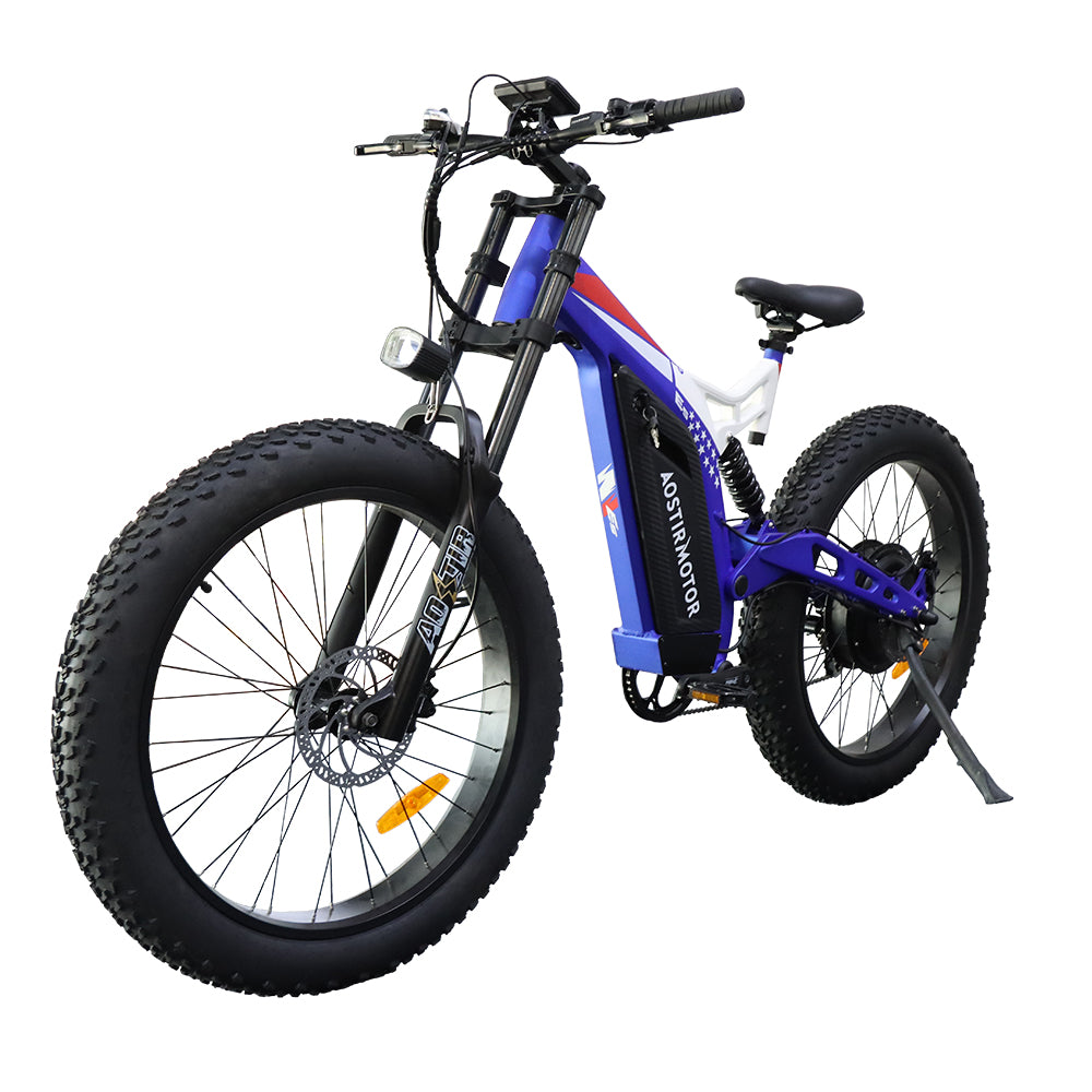 1500W Electric Mountain Bike for Off-Road, 26" Fat Tire, Shimano 7-Speed