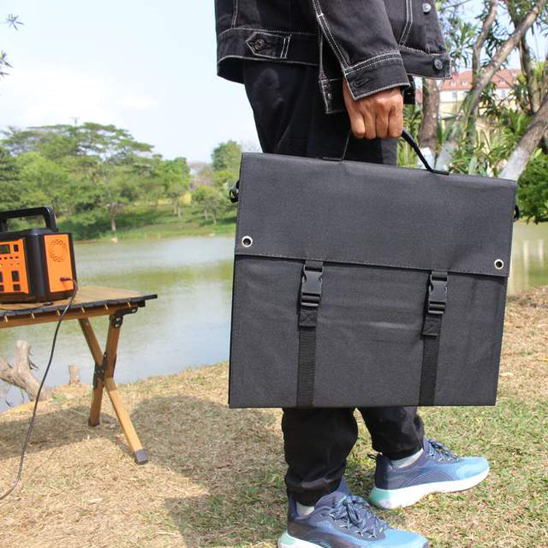Folded Portable Solar Panel for Easy Carry After Outdoor Use