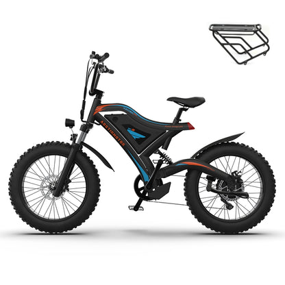 500W Electric Fat Tire Bike, 48V Battery, 20x4 Tires, SW-LCD Display