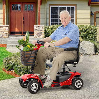 GlidePro 300 4-Wheel Mobility Scooter for Seniors and Adults - 300 lbs Capacity, 3.7 mph, 12.4 Mile Range