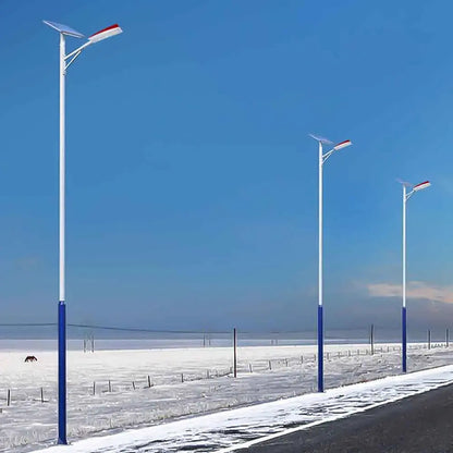 Outdoor galvanized steel street lamp poles for solar lights