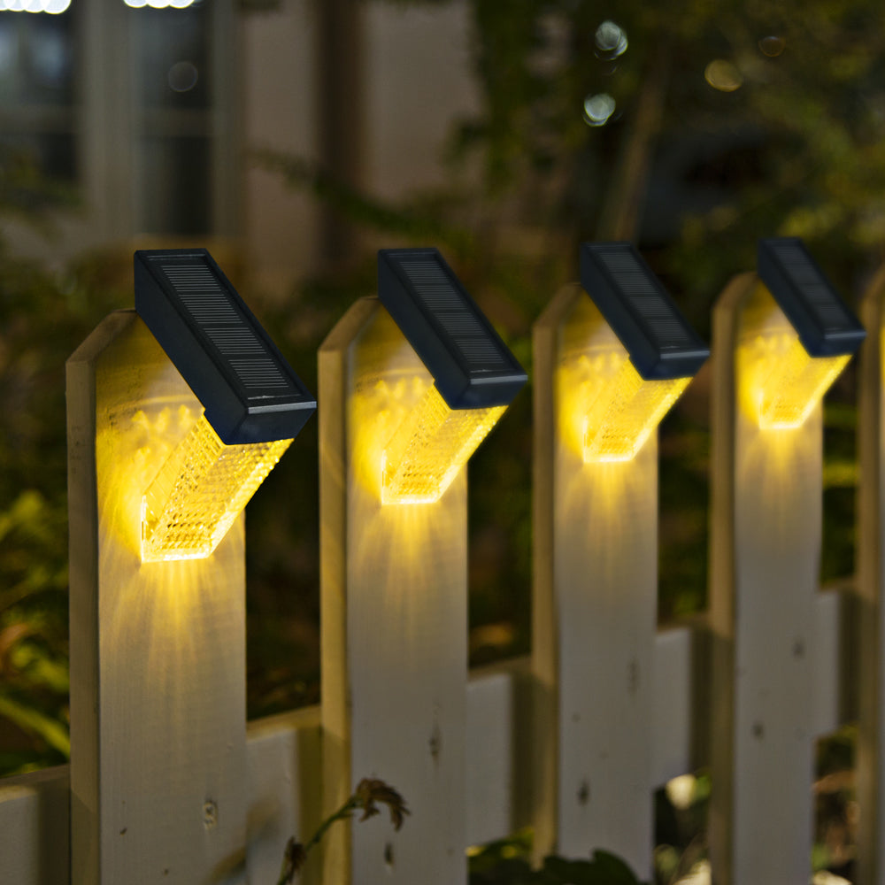 Solar-Eisberg-Licht, intelligente Steuerung, wasserdichtes LED-Solarpanel für Garten, Weg, Deck, Hof, 4 Stück