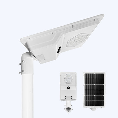 Illustration of Assembled and Disassembled 30W Solar Street Light