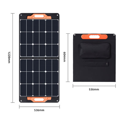 100W outdoor travel and exploration high-efficiency portable single crystal solar panel