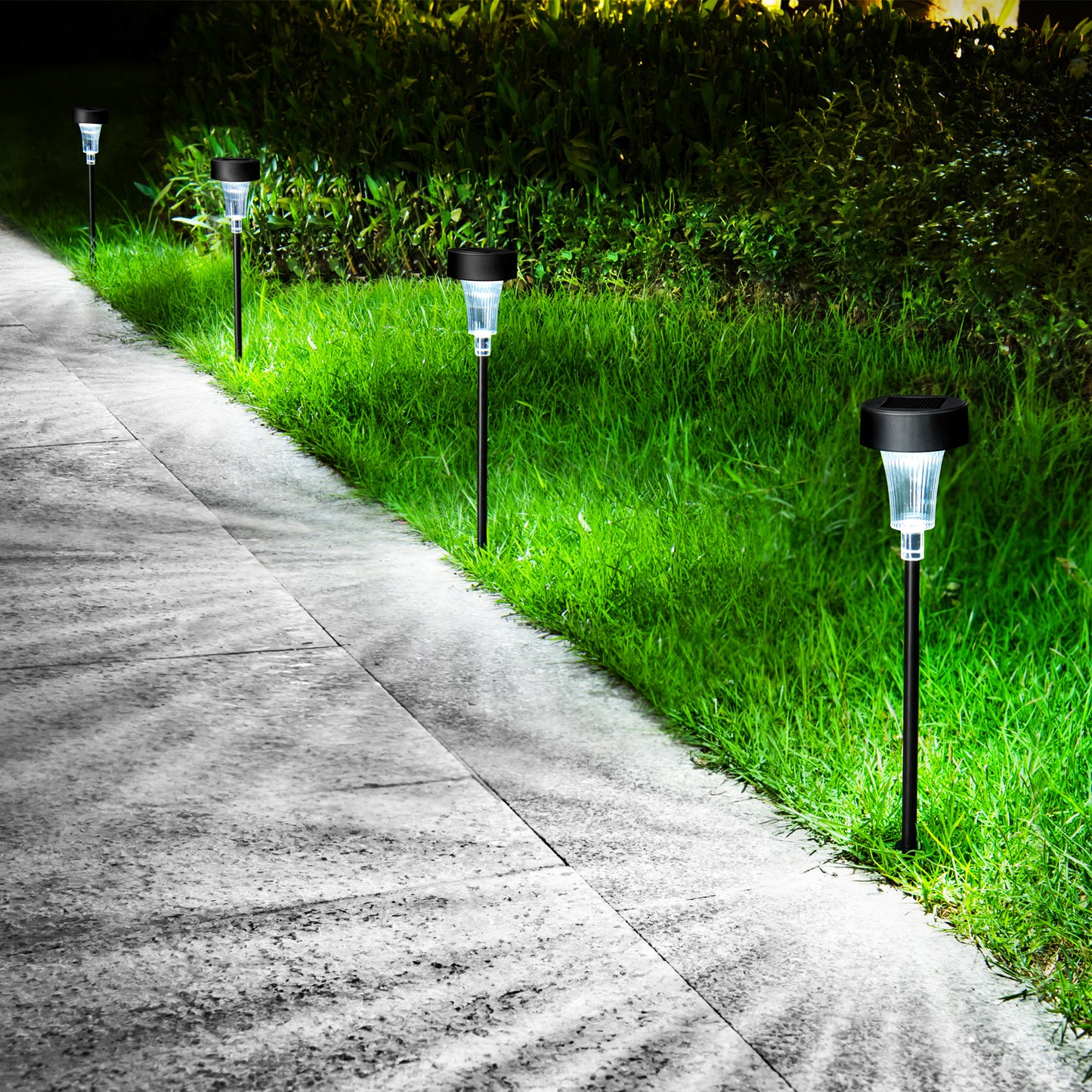 Solar-Regenschirm-Licht, Außenhof-Licht, Villa, Garten, Landschaft, Dekoration, Bodeneinfügung, Rasen, LED-Landschaftslicht, 4 Stück