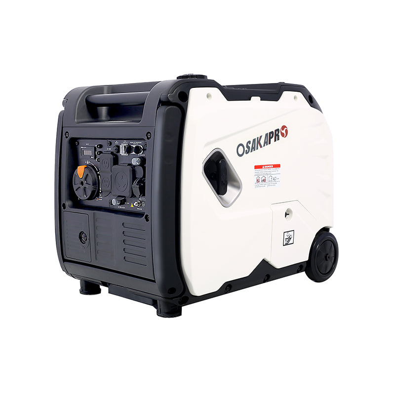 Super quiet Inverter Generator 4500w portable generator electric start, foldable handle with wheel,212cc 4 stroke EPA compliant