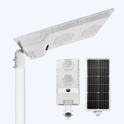 Illustration of Assembled and Disassembled 50W Solar Street Light
