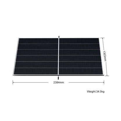 Panneau solaire PERC double face de qualité A 182mm, 405 ~ 555w, 10BB, verre double couche