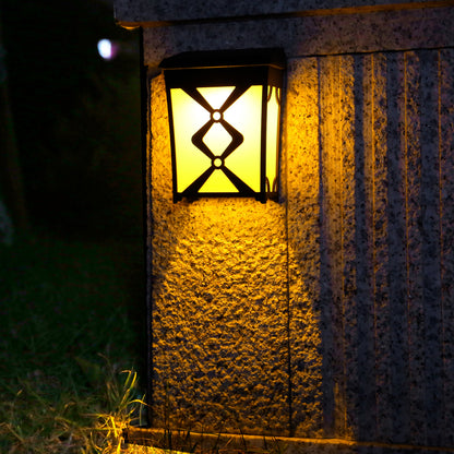 Solar Vintage LED Wall Lamp Waterproof Outdoor Garden Wall Mount Induction Solar Wall Sconce Light