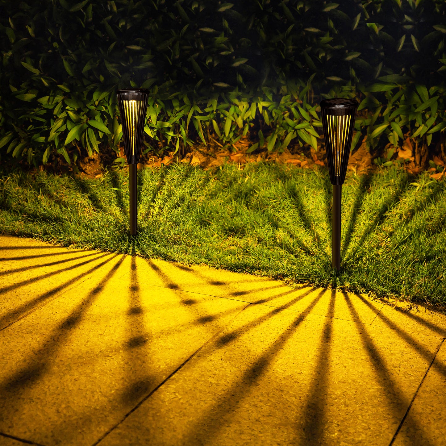 Solarschirm-Rasen-Bodenleuchte, Außenhofleuchte, Villa, Garten, Landschaftsdekoration, Bodeneinfügung, Rasen, LED-Landschaftsleuchte, 6 Stück