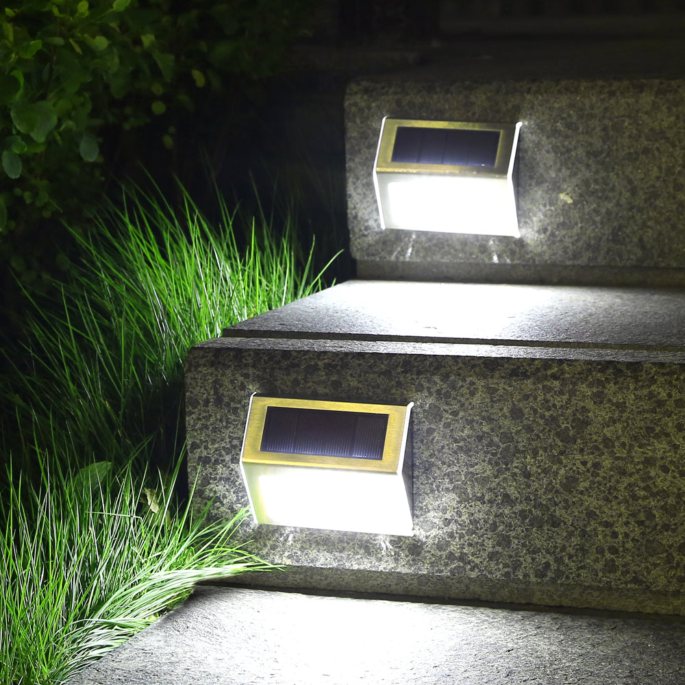 Lampe solaire à LED pour escaliers, éclairage domestique, pour escaliers, cour, allée, jardin, garage