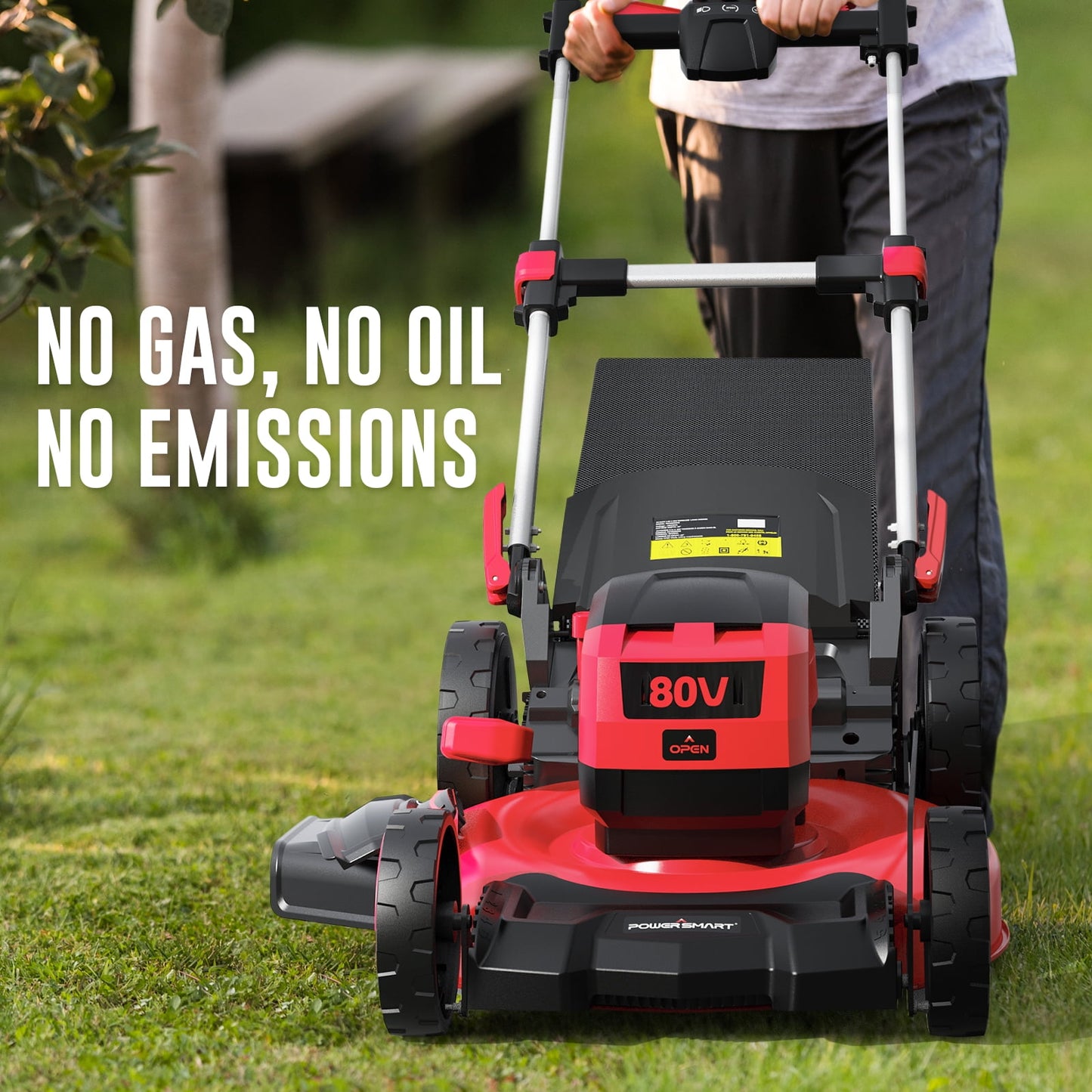 PowerSmart 80V 22-inch Self-Propelled Cordless Lawn Mower with 6.0Ah Battery and Charger
