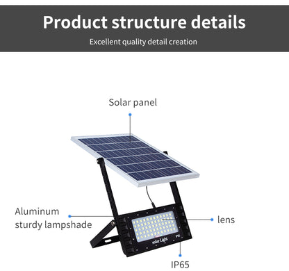 Tragbares Solarlicht, wasserdicht, IP65, für den Außenbereich, 100 W, 150 W, 200 W, LED-Solar-Garten-Flutlichter