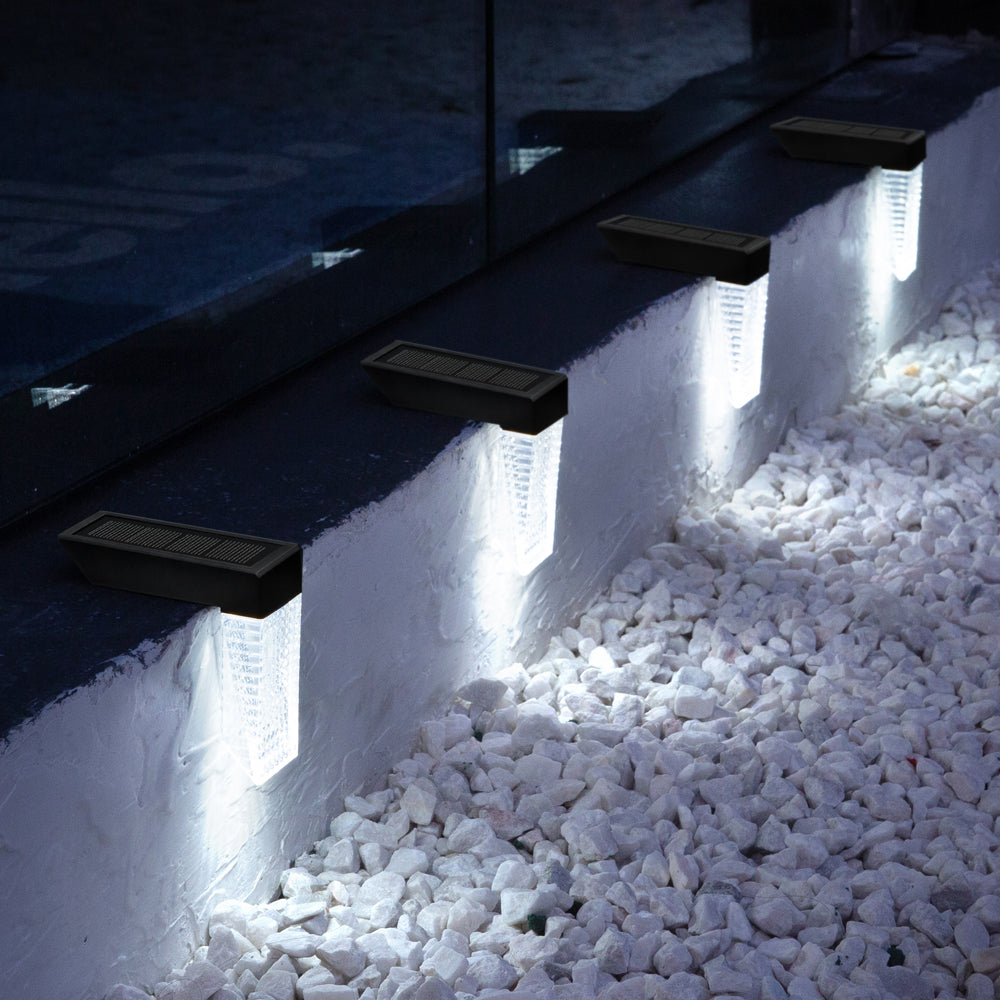Solar Iceberg Light Intelligent Control Waterproof LED Solar Panel for Garden Pathway Deck Yard 4 Pieces