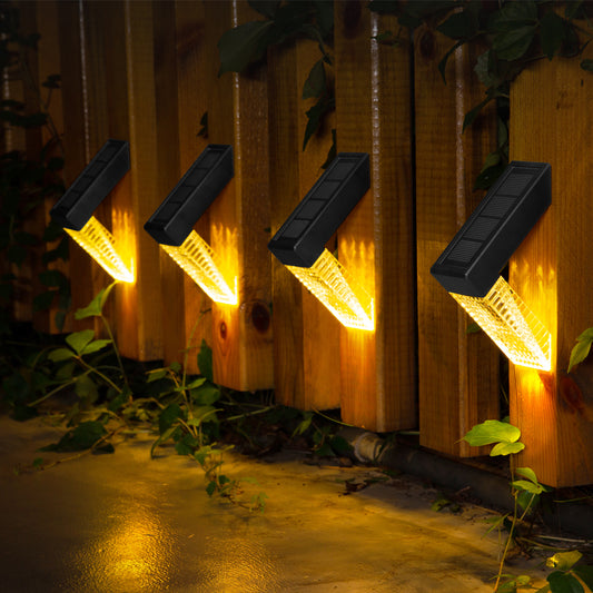 Solar Iceberg Light Intelligent Control Waterproof LED Solar Panel for Garden Pathway Deck Yard 4 Pieces