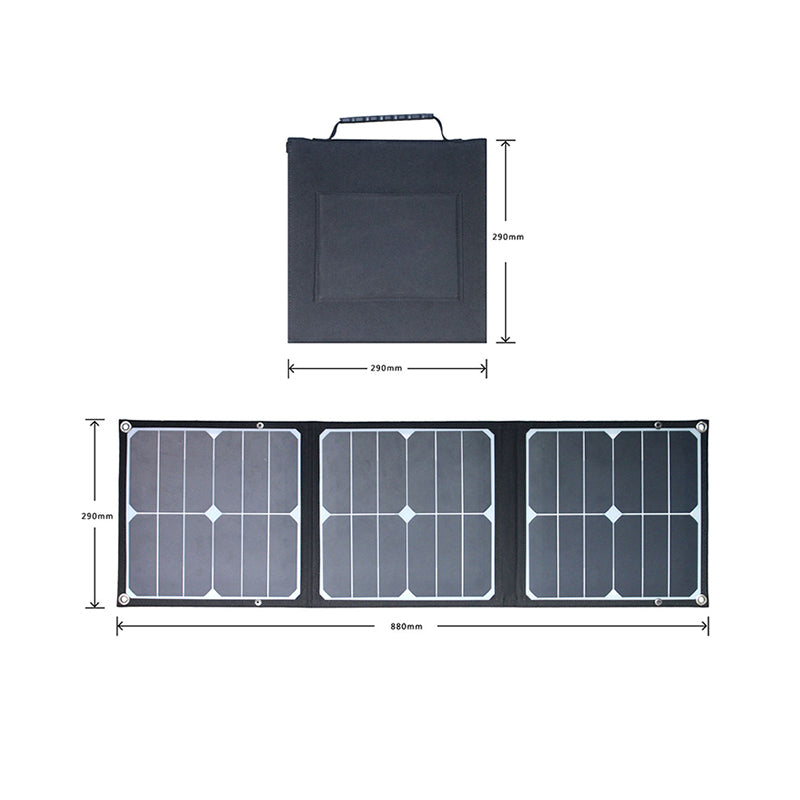 Comparison of Folded and Unfolded Solar Panel Dimensions