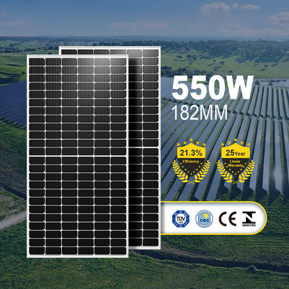 Hocheffizientes und hochwertiges, vollständig schwarz speicherndes 550-W-Solarmodul