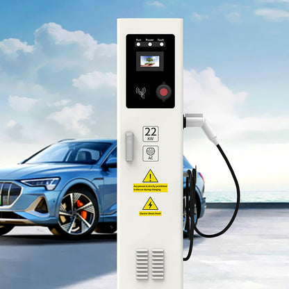 Floor-mounted commercial AC 7KW 22KW 44KW electric vehicle charging stations with OCPP1.6J compliance