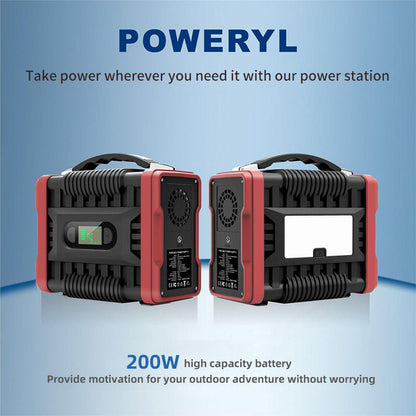 60000mAh High-Capacity Portable Power Station - Safe and Stable Output, Solar Charging, Ideal for Outdoor and Travel