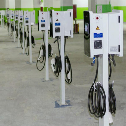 A Row of Wall-Mounted EV Charging Stations, Convenient Charging Solution