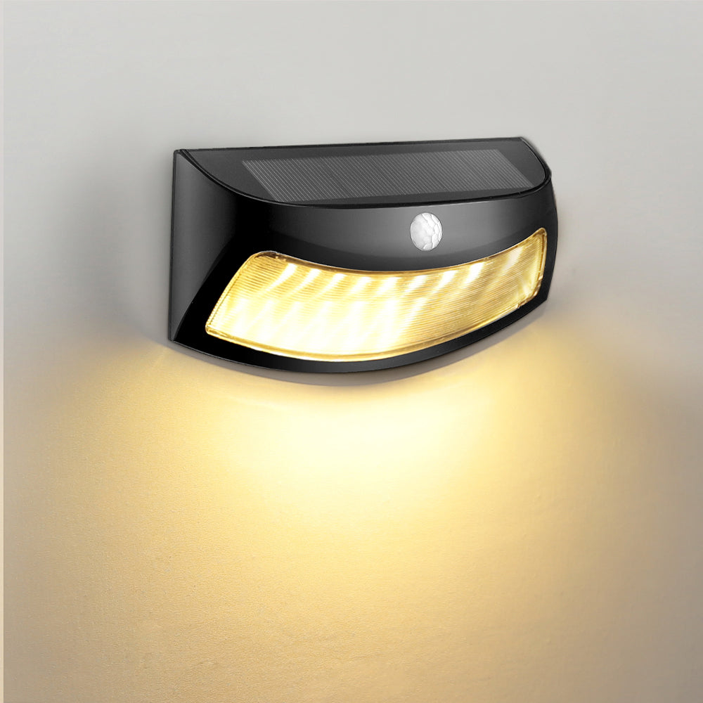 Solar-Smiley-LED-Wandleuchte mit menschlichem Körpersensor / Lichtsensor-Außenbeleuchtung, Hofdekoration